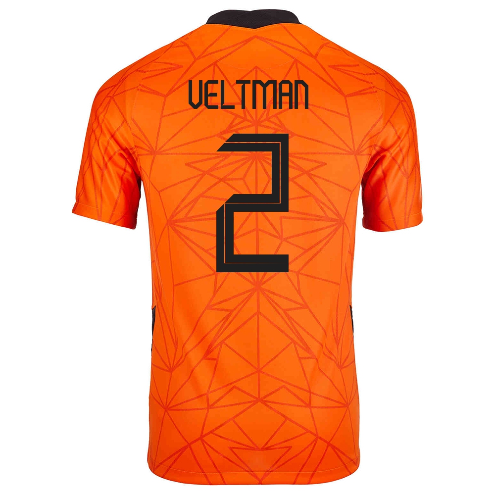 Női Holland labdarúgó-válogatott Joël Veltman #2 Hazai Narancs 2021 Mez Póló Ing