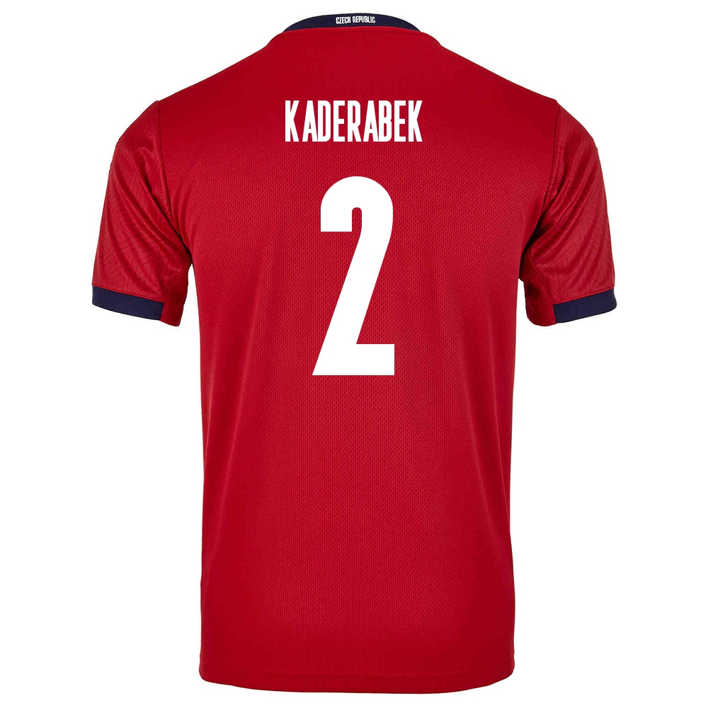 Női Cseh labdarúgó-válogatott Pavel Kaderabek #2 Hazai Piros 2021 Mez Póló Ing