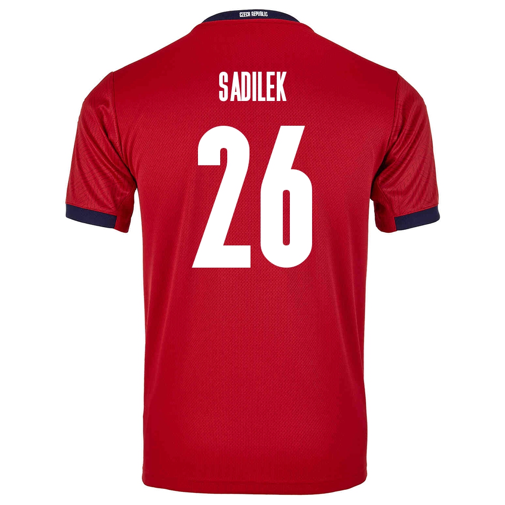 Női Cseh labdarúgó-válogatott Michal Sadilek #26 Hazai Piros 2021 Mez Póló Ing