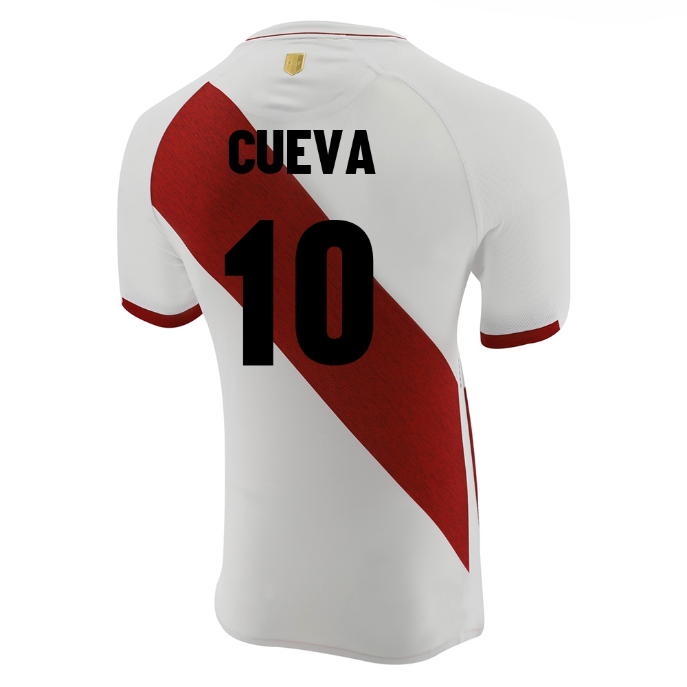 Női Perui labdarúgó-válogatott Christian Cueva #10 Hazai Fehér 2021 Mez Póló Ing