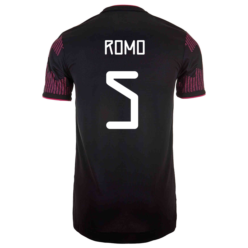 Női Mexikói labdarúgó-válogatott Luis Romo #5 Hazai Vörös rózsa 2021 Mez Póló Ing