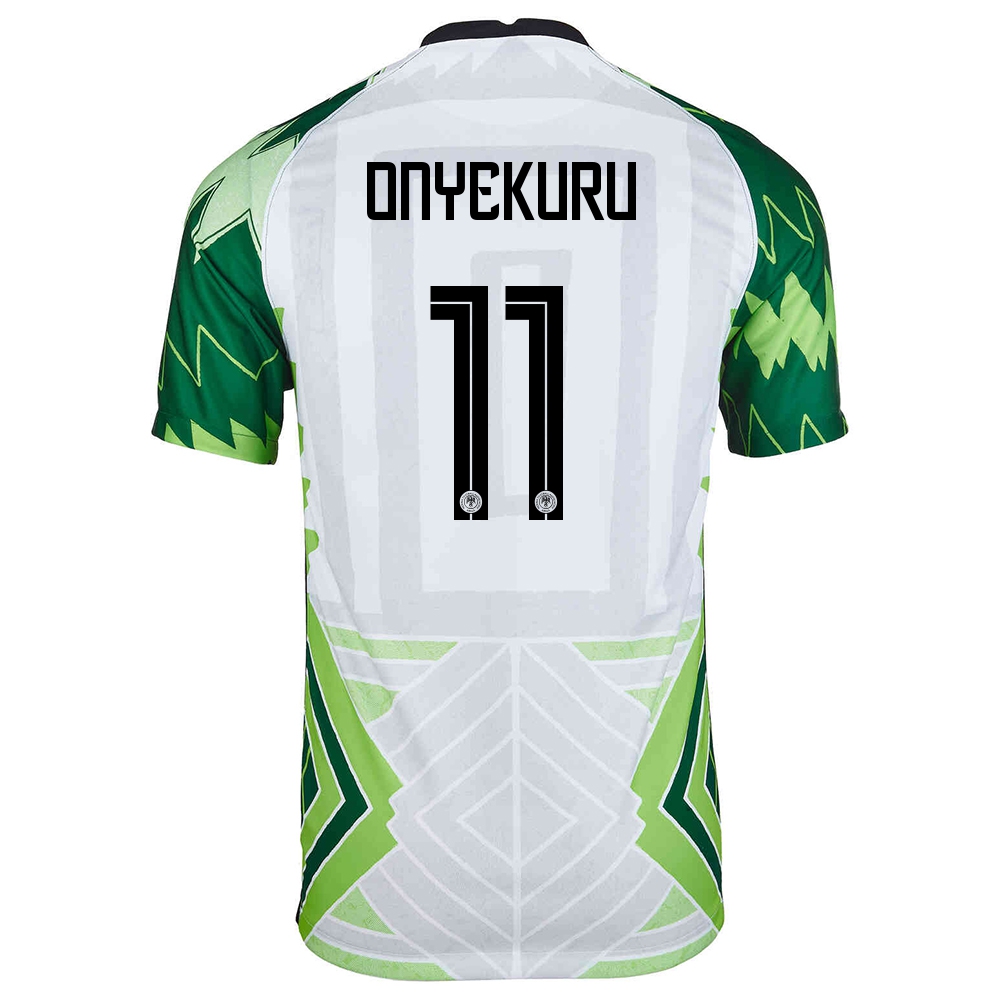 Női Nigériai labdarúgó-válogatott Henry Onyekuru #11 Hazai Zöld Fehér 2021 Mez Póló Ing