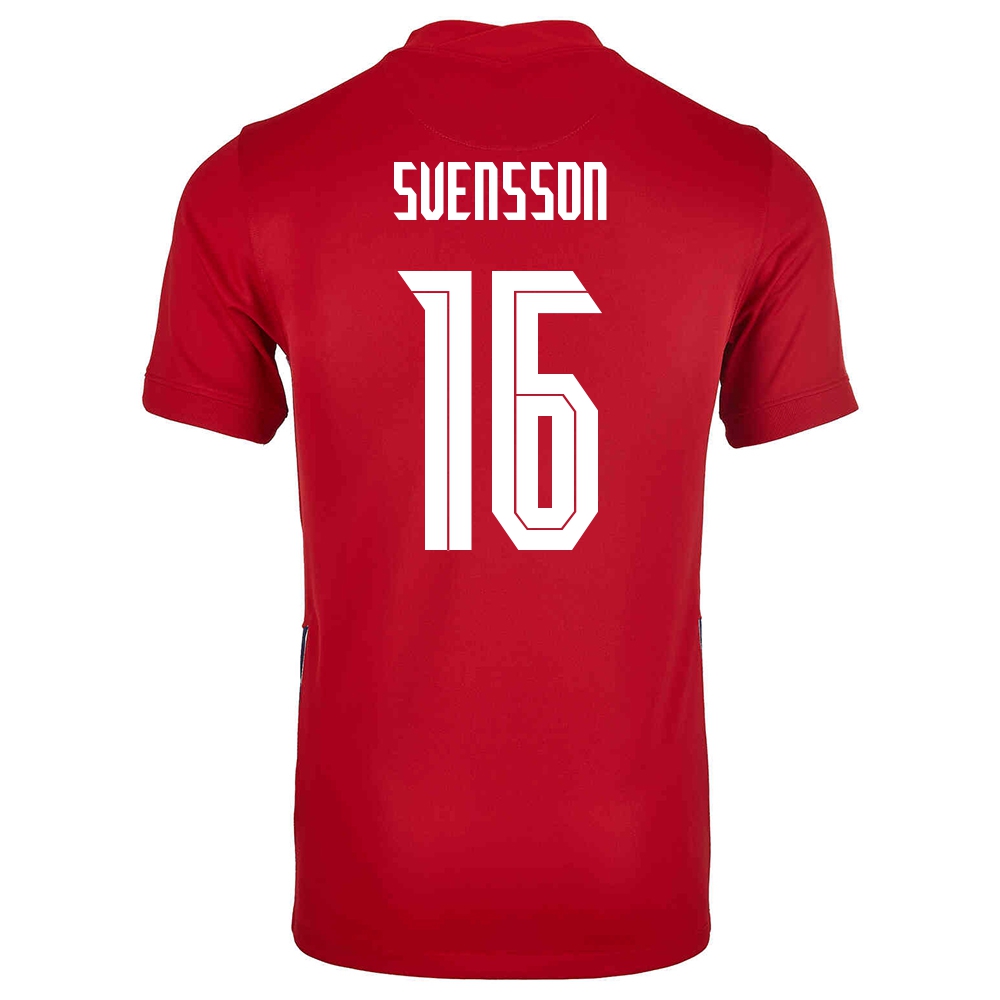 Női Norvég labdarúgó-válogatott Jonas Svensson #16 Hazai Piros 2021 Mez Póló Ing