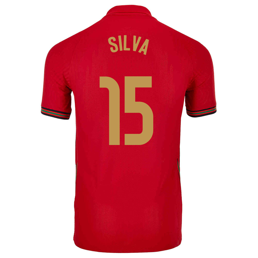 Férfi Portugál Labdarúgó-válogatott Rafa Silva #15 Hazai Piros 2021 Mez Póló Ing