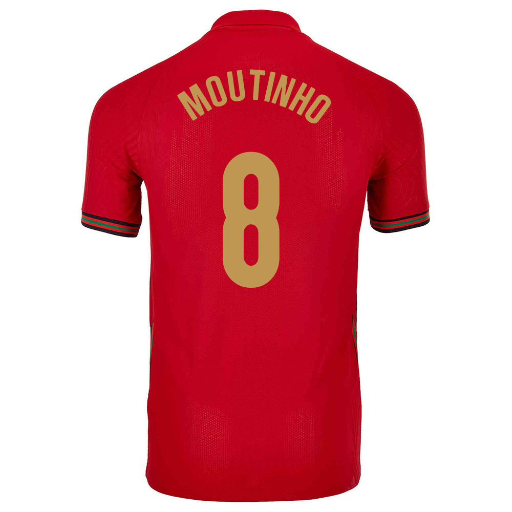 Női Portugál Labdarúgó-válogatott Joao Moutinho #8 Hazai Piros 2021 Mez Póló Ing