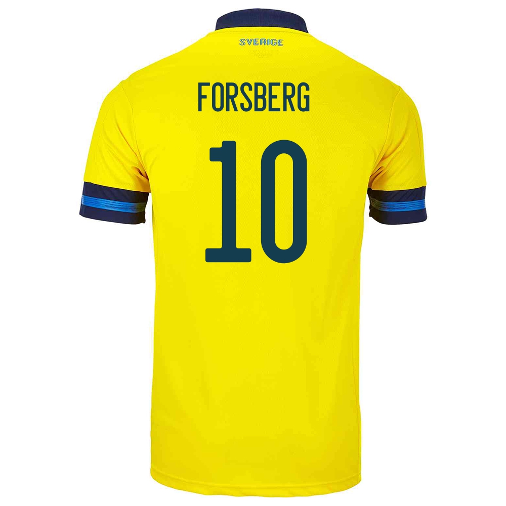 Női Svéd labdarúgó-válogatott Emil Forsberg #10 Hazai Sárga 2021 Mez Póló Ing