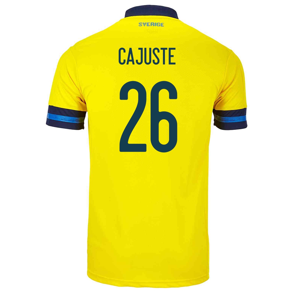 Női Svéd labdarúgó-válogatott Jens Cajuste #26 Hazai Sárga 2021 Mez Póló Ing