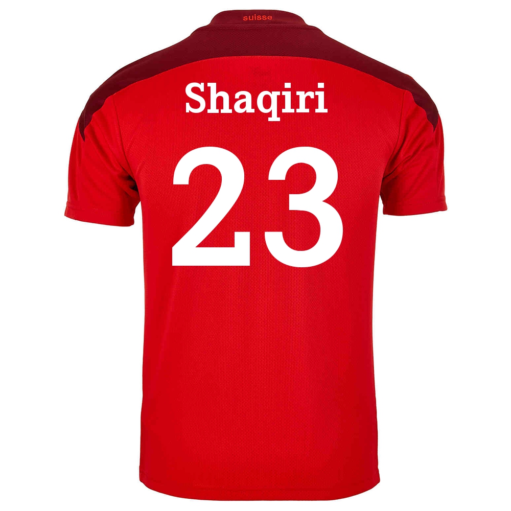 Női Svájci labdarúgó-válogatott Xherdan Shaqiri #23 Hazai Piros 2021 Mez Póló Ing
