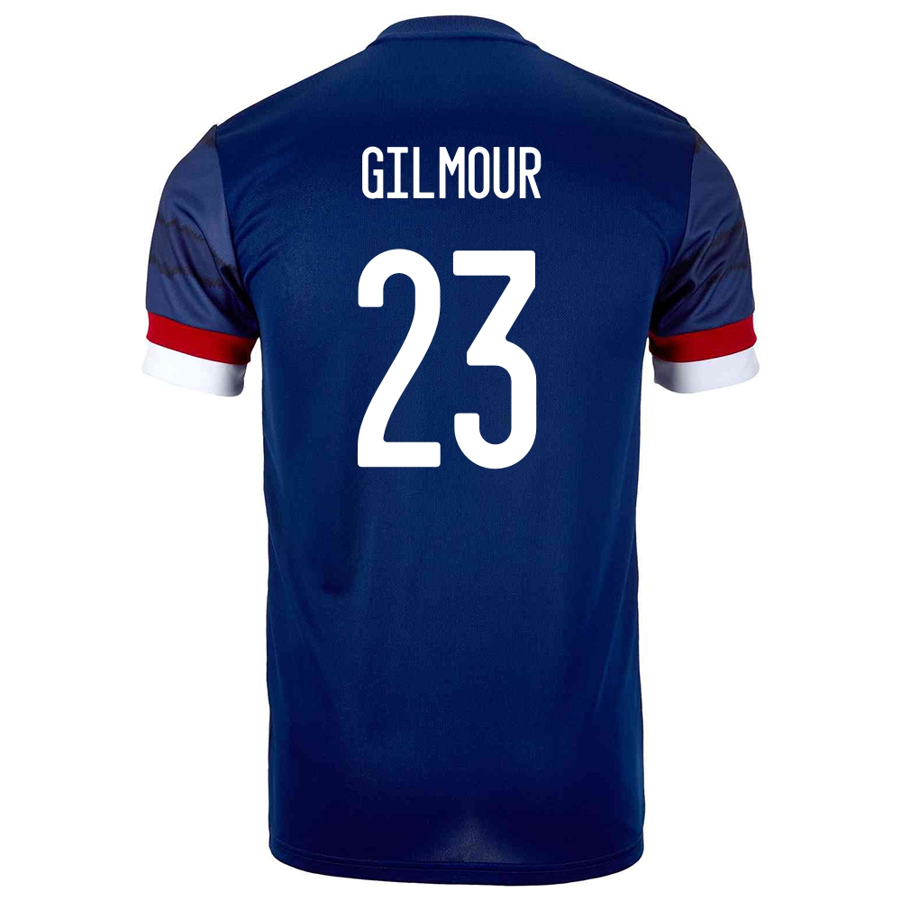Női Skót labdarúgó-válogatott Billy Gilmour #23 Hazai Sötétkék 2021 Mez Póló Ing