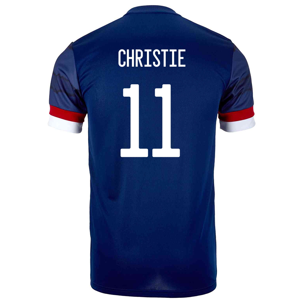 Női Skót labdarúgó-válogatott Ryan Christie #11 Hazai Sötétkék 2021 Mez Póló Ing