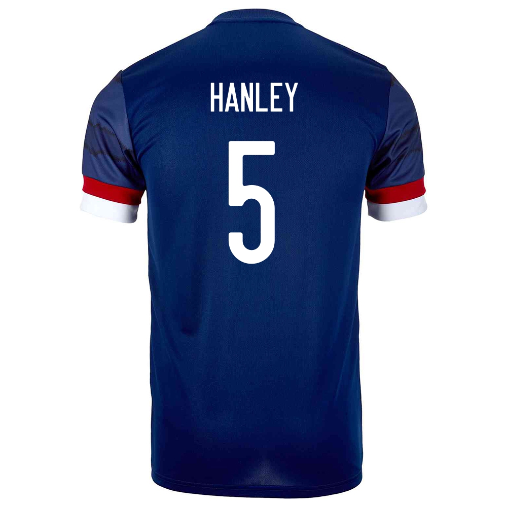 Női Skót labdarúgó-válogatott Grant Hanley #5 Hazai Sötétkék 2021 Mez Póló Ing