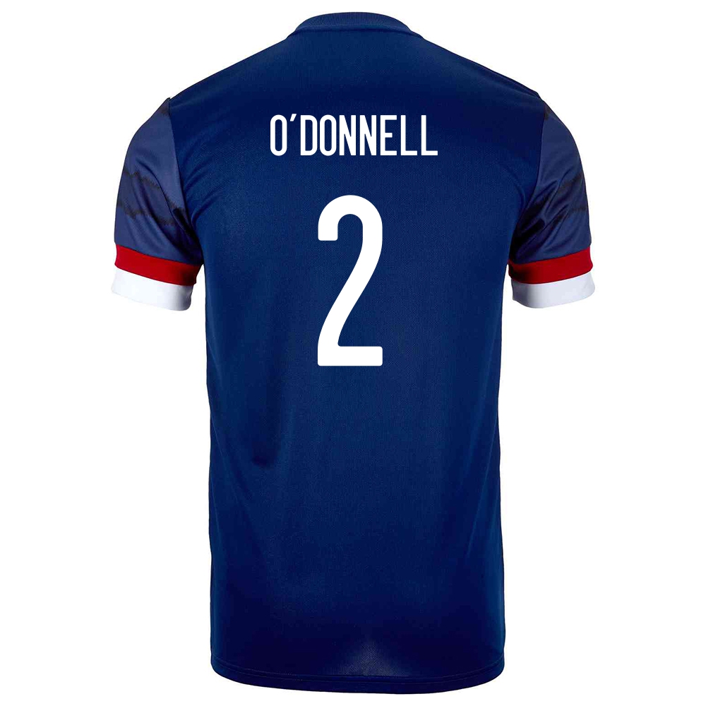 Női Skót labdarúgó-válogatott Stephen O'Donnell #2 Hazai Sötétkék 2021 Mez Póló Ing
