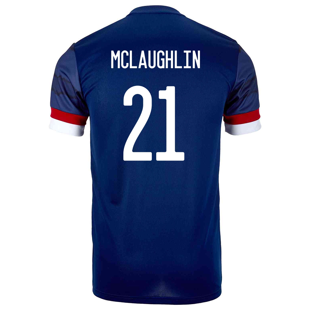 Női Skót labdarúgó-válogatott Jon McLaughlin #21 Hazai Sötétkék 2021 Mez Póló Ing
