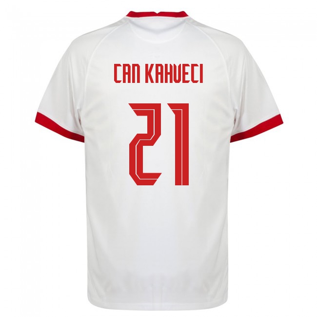 Női Török labdarúgó-válogatott Irfan Can Kahveci #21 Hazai Fehér 2021 Mez Póló Ing