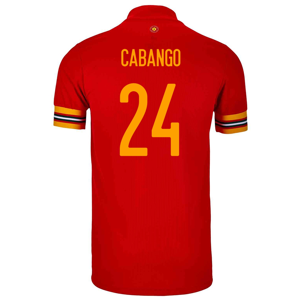 Férfi Walesi Labdarúgó-válogatott Ben Cabango #24 Hazai Piros 2021 Mez Póló Ing