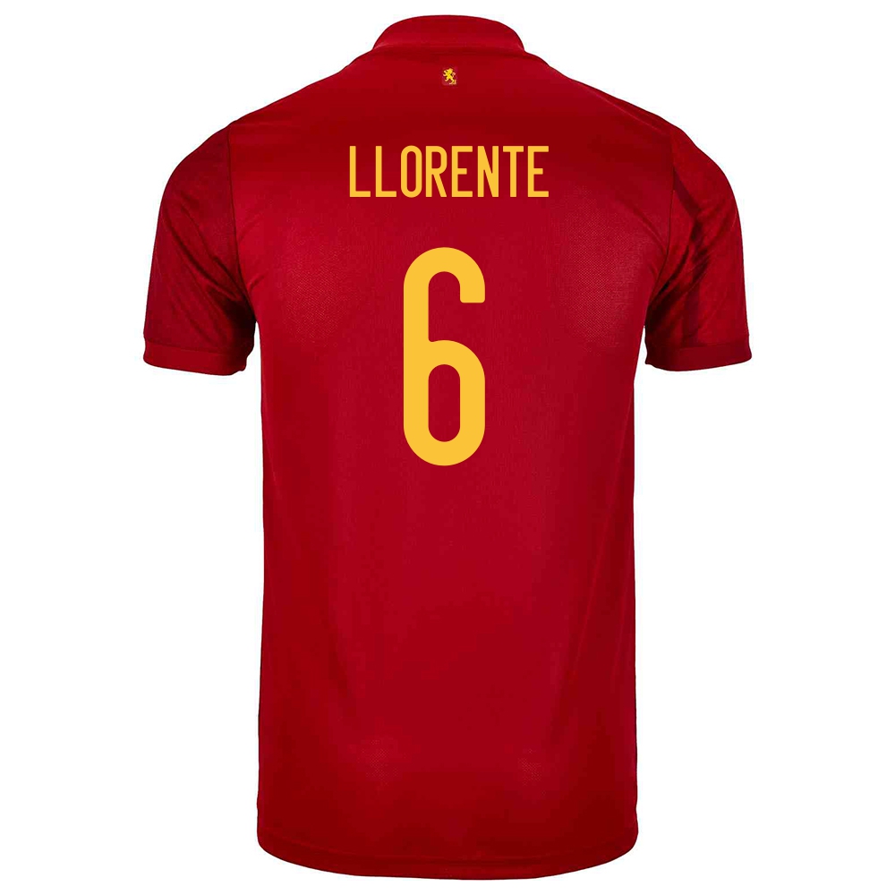 Női Spanyol Labdarúgó-válogatott Marcos Llorente #6 Hazai Piros 2021 Mez Póló Ing