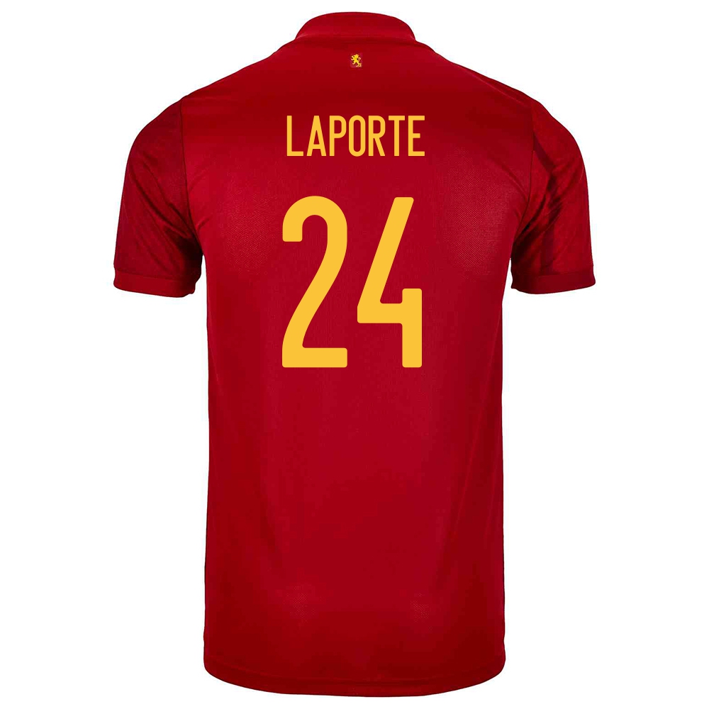Női Spanyol labdarúgó-válogatott Aymeric Laporte #24 Hazai Piros 2021 Mez Póló Ing