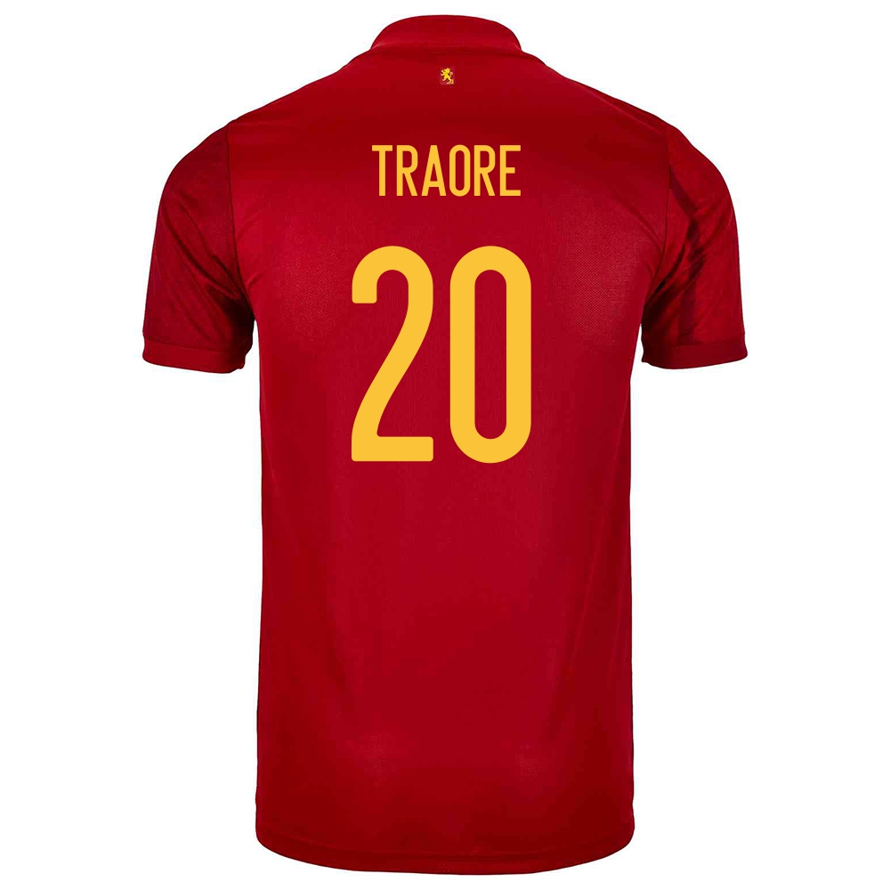 Női Spanyol labdarúgó-válogatott Adama Traore #20 Hazai Piros 2021 Mez Póló Ing