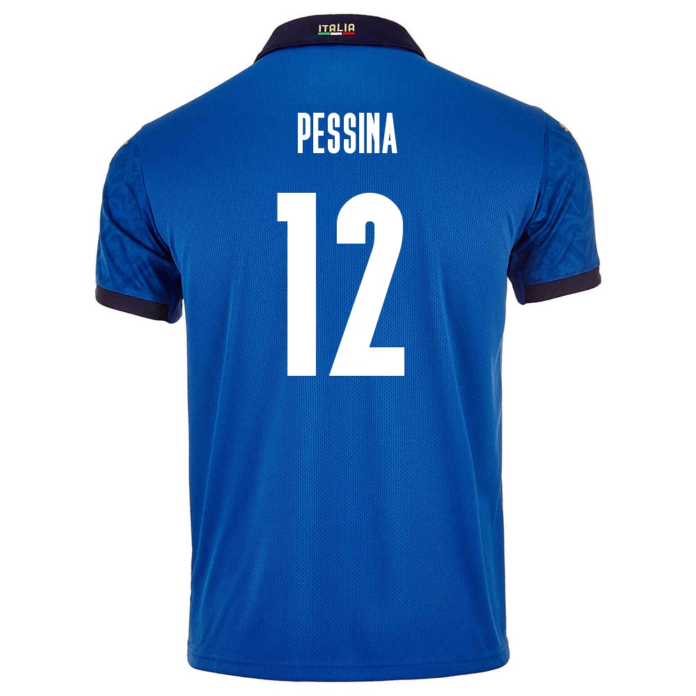 Női Olasz labdarúgó-válogatott Matteo Pessina #12 Hazai Kék 2021 Mez Póló Ing