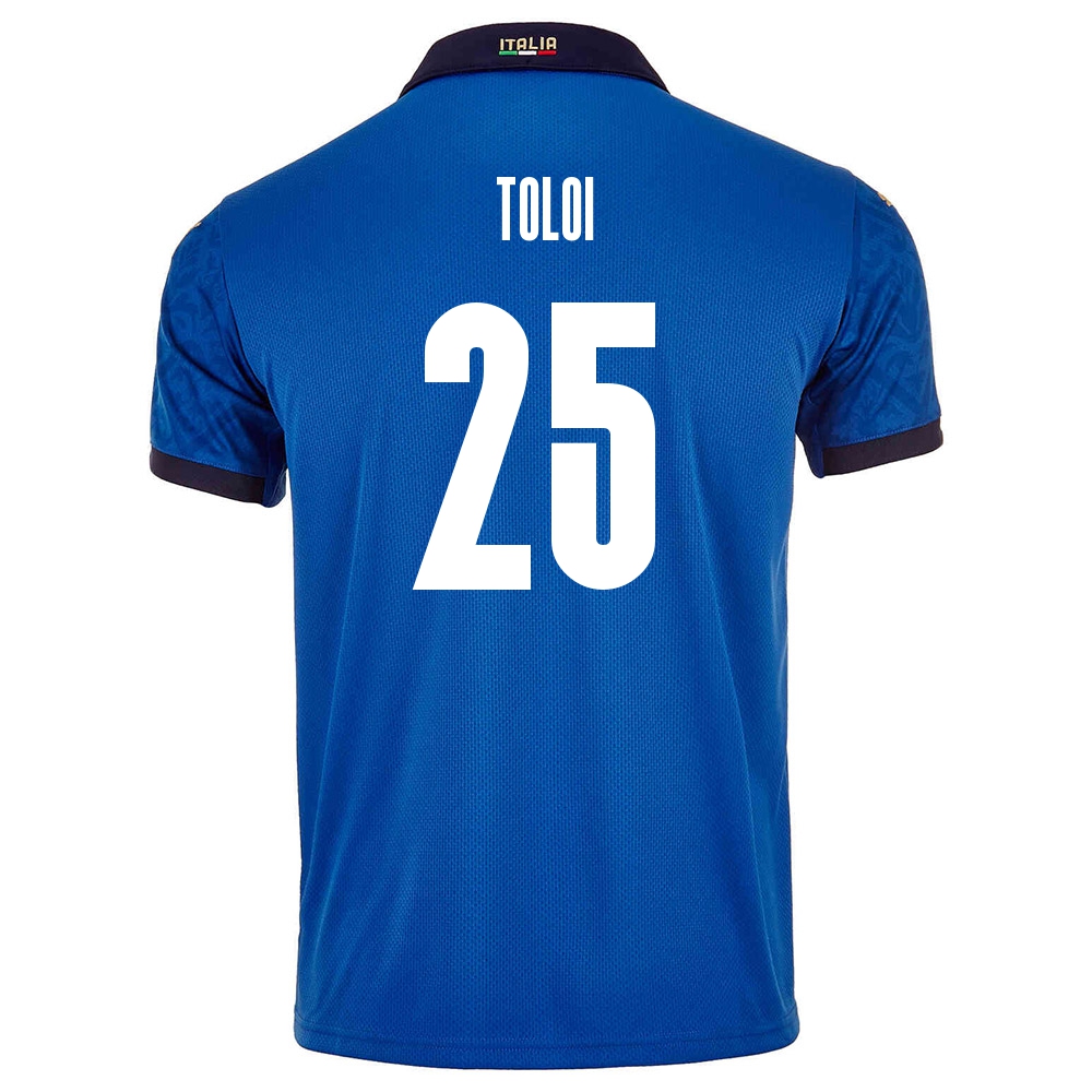 Férfi Olasz Labdarúgó-válogatott Rafael Toloi #25 Hazai Kék 2021 Mez Póló Ing