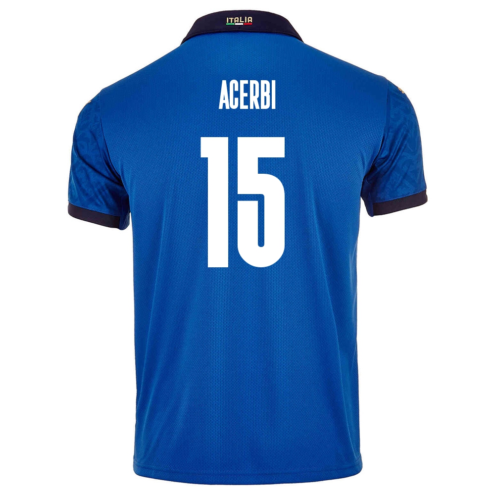Női Olasz labdarúgó-válogatott Französischesco Acerbi #15 Hazai Kék 2021 Mez Póló Ing