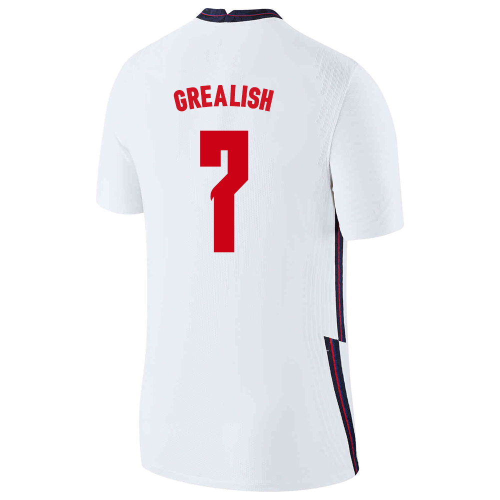 Női Angol labdarúgó-válogatott Jack Grealish #7 Hazai Fehér 2021 Mez Póló Ing