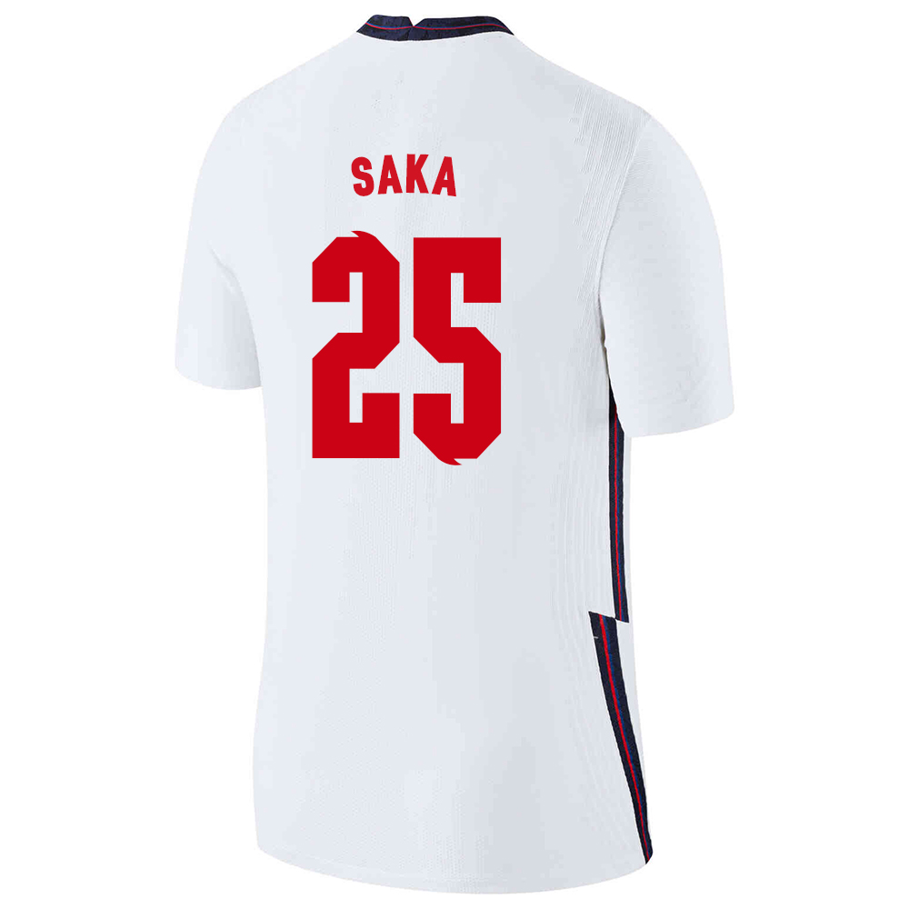 Női Angol labdarúgó-válogatott Bukayo Saka #25 Hazai Fehér 2021 Mez Póló Ing