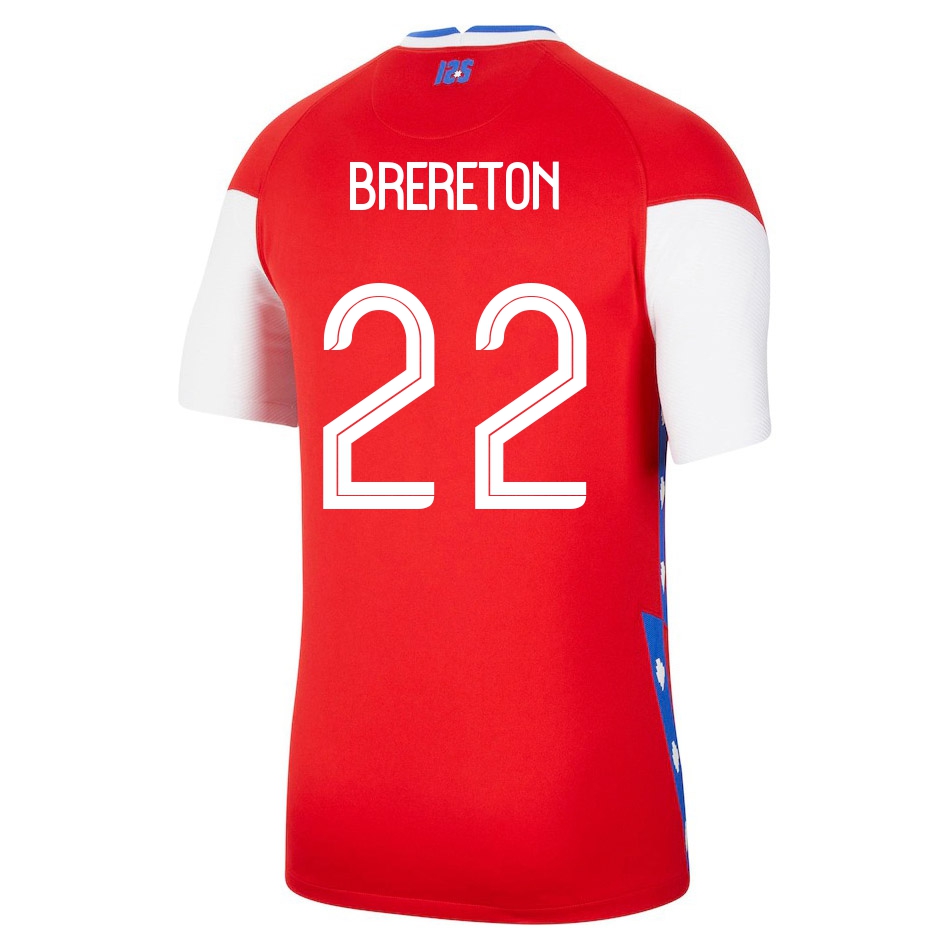 Női Chilei labdarúgó-válogatott Ben Brereton #22 Hazai Piros 2021 Mez Póló Ing