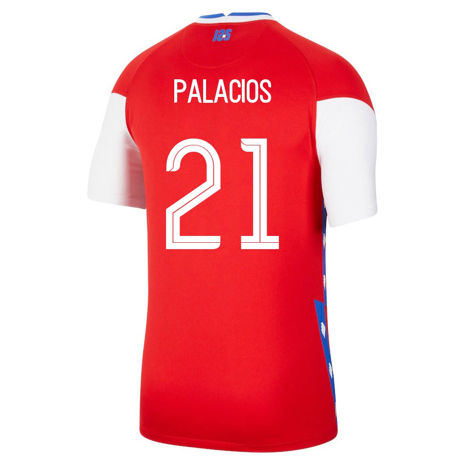Női Chilei labdarúgó-válogatott Carlos Palacios #21 Hazai Piros 2021 Mez Póló Ing