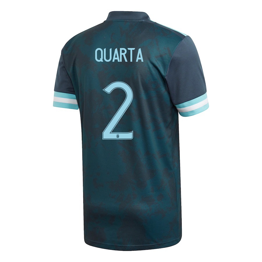 Női Argentin labdarúgó-válogatott Lucas Martinez Quarta #2 Idegenbeli Sötétkék 2021 Mez Póló Ing