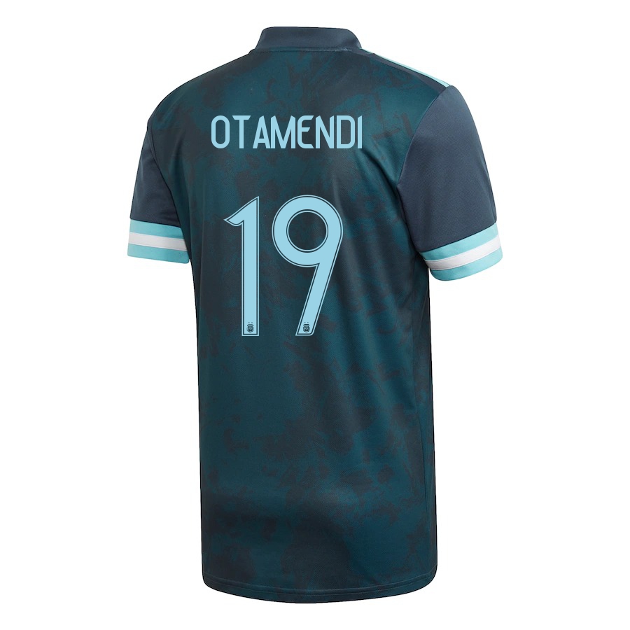 Női Argentin labdarúgó-válogatott Nicolas Otamendi #19 Idegenbeli Sötétkék 2021 Mez Póló Ing