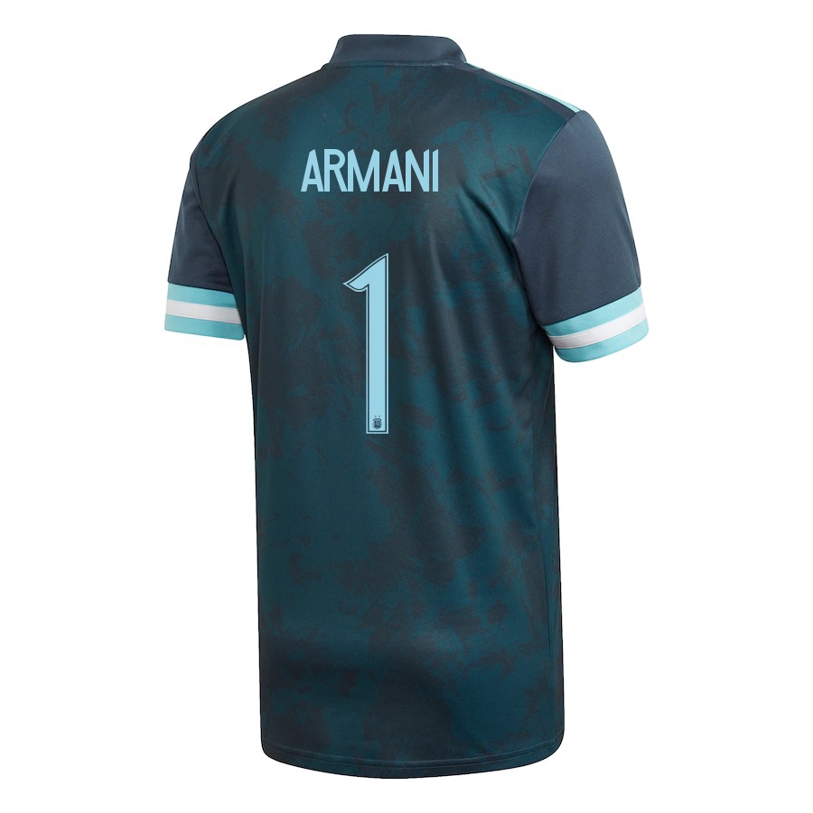 Női Argentin labdarúgó-válogatott Franco Armani #1 Idegenbeli Sötétkék 2021 Mez Póló Ing