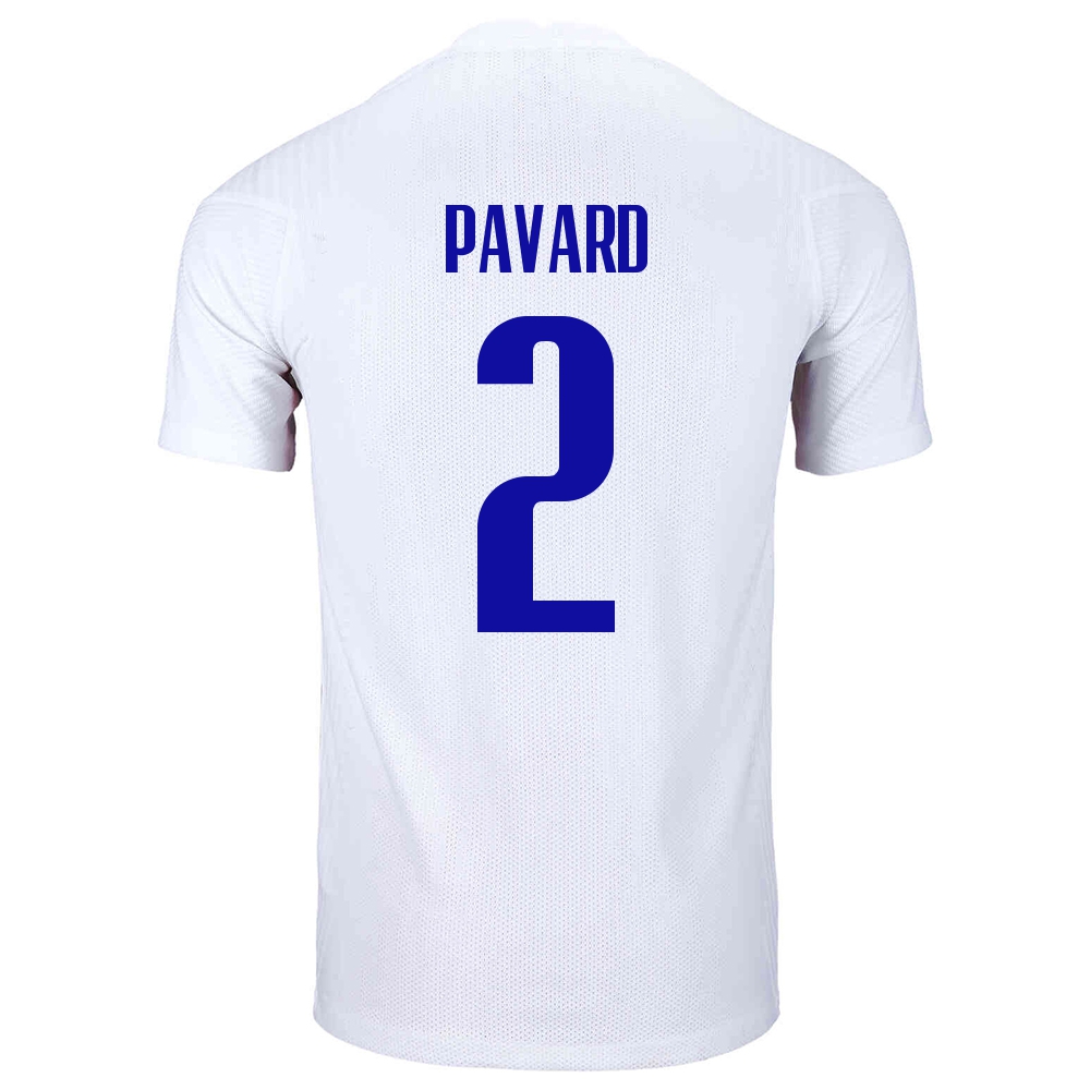 Női Francia labdarúgó-válogatott Benjamin Pavard #2 Idegenbeli Fehér 2021 Mez Póló Ing