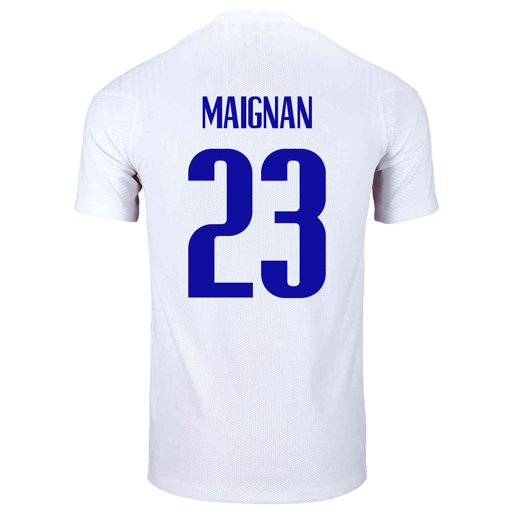 Női Francia labdarúgó-válogatott Mike Maignan #23 Idegenbeli Fehér 2021 Mez Póló Ing