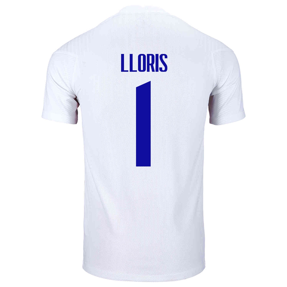 Női Francia labdarúgó-válogatott Hugo Lloris #1 Idegenbeli Fehér 2021 Mez Póló Ing