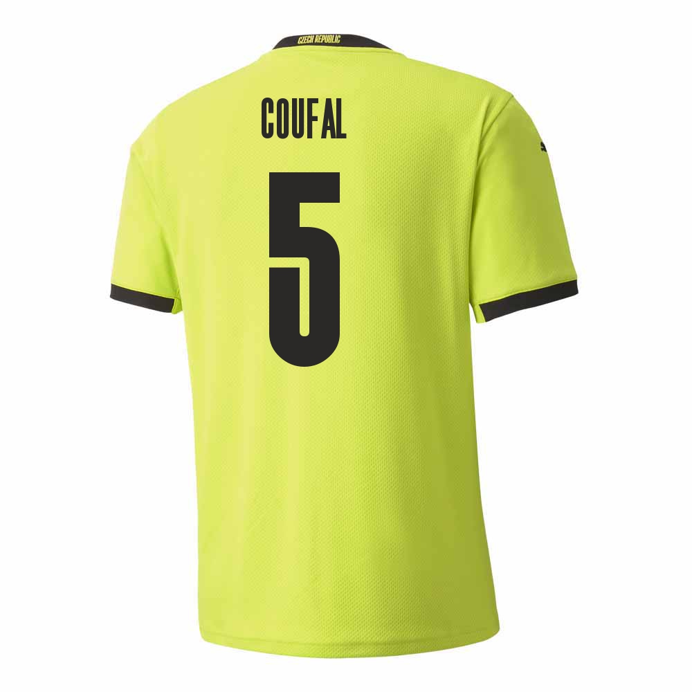 Női Cseh labdarúgó-válogatott Vladimir Coufal #5 Idegenbeli Világos zöld 2021 Mez Póló Ing