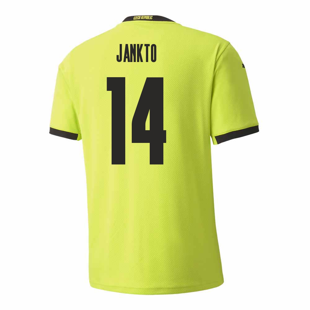 Női Cseh labdarúgó-válogatott Jakub Jankto #14 Idegenbeli Világos zöld 2021 Mez Póló Ing