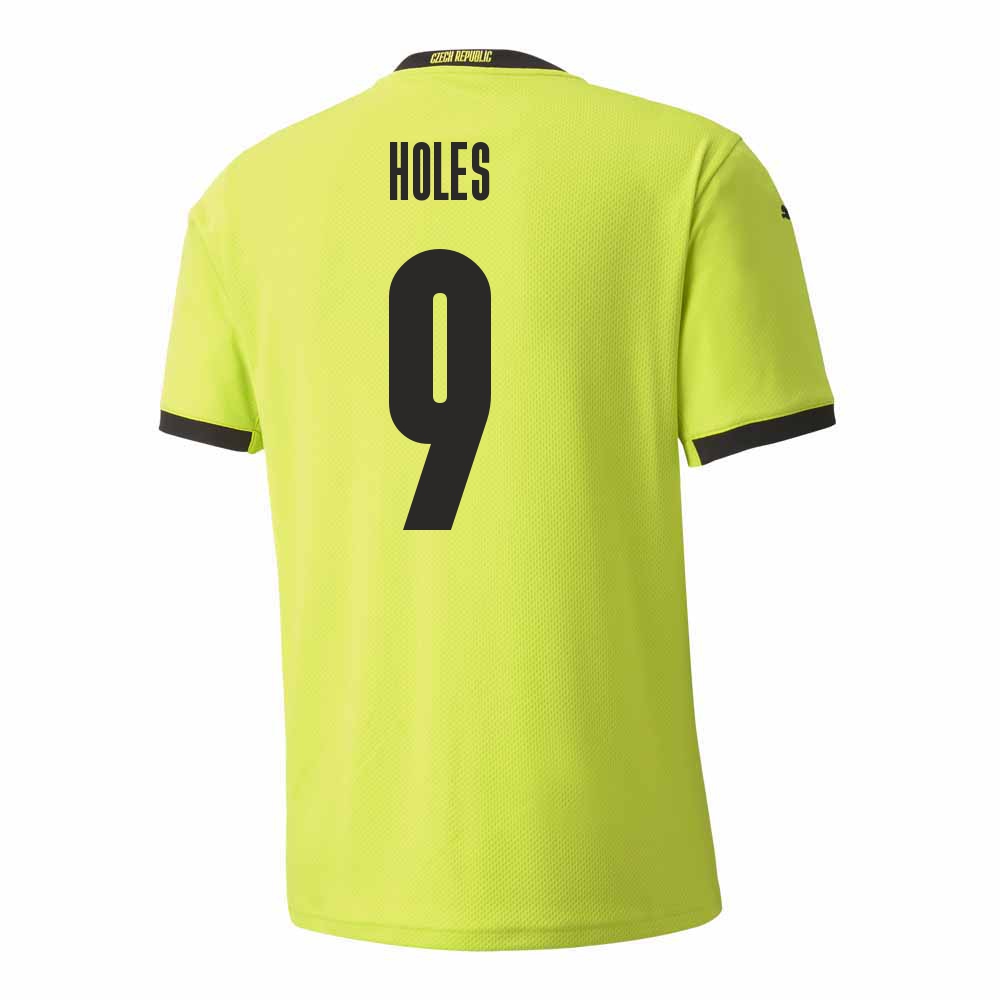 Női Cseh labdarúgó-válogatott Tomas Holes #9 Idegenbeli Világos zöld 2021 Mez Póló Ing