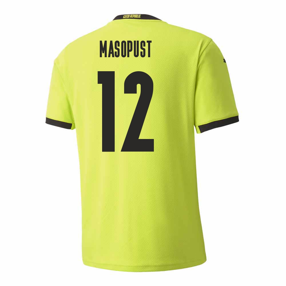 Női Cseh labdarúgó-válogatott Lukas Masopust #12 Idegenbeli Világos zöld 2021 Mez Póló Ing