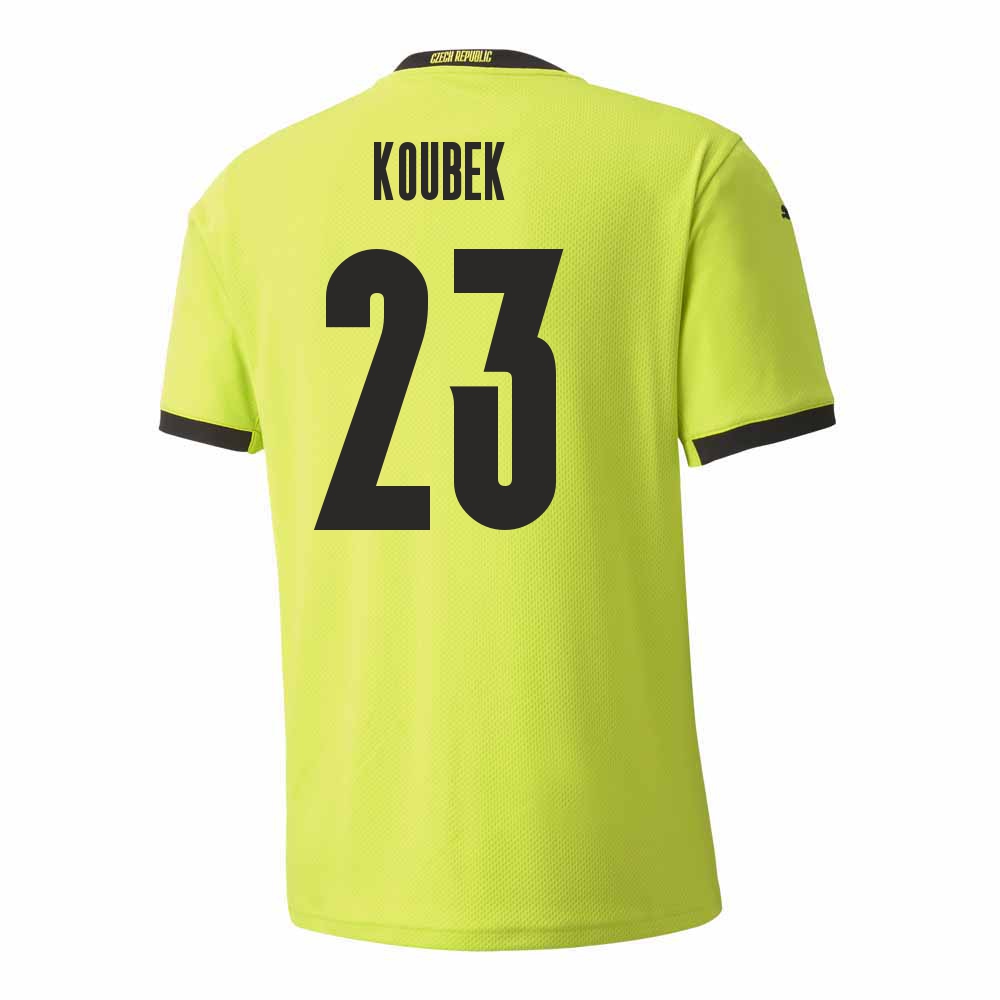 Női Cseh labdarúgó-válogatott Tomas Koubek #23 Idegenbeli Világos zöld 2021 Mez Póló Ing