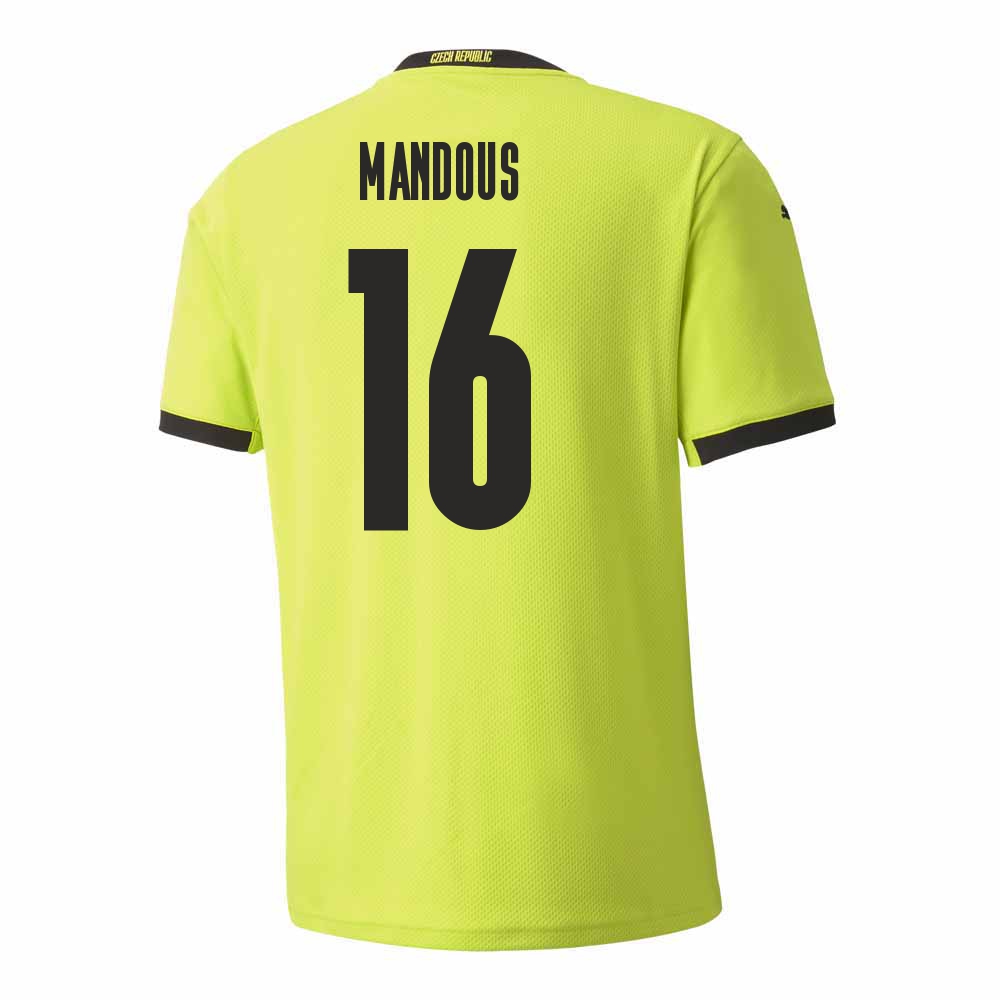 Női Cseh labdarúgó-válogatott Ales Mandous #16 Idegenbeli Világos zöld 2021 Mez Póló Ing