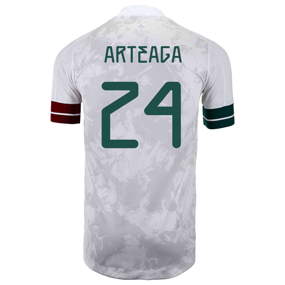 Női Mexikói labdarúgó-válogatott Gerardo Arteaga #24 Idegenbeli Fehér fekete 2021 Mez Póló Ing