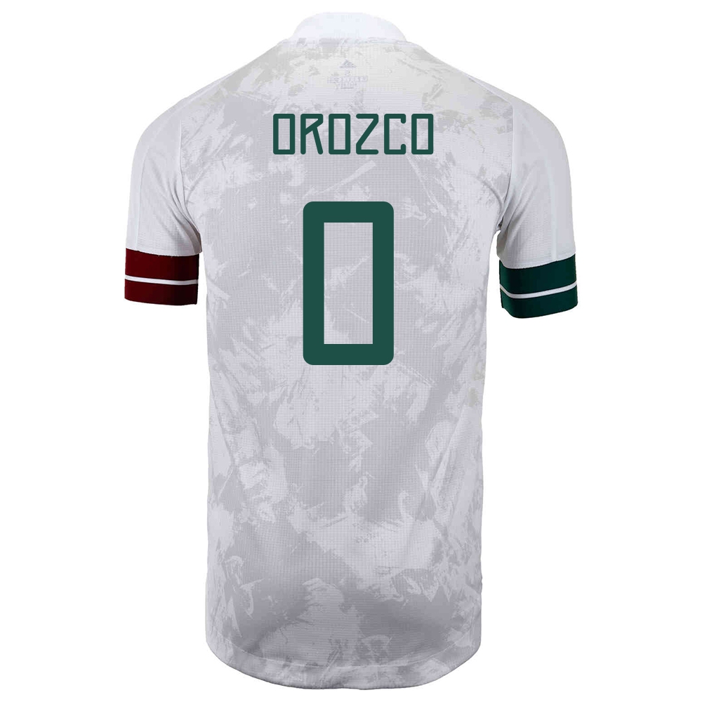 Női Mexikói labdarúgó-válogatott Jonathan Orozco #0 Idegenbeli Fehér fekete 2021 Mez Póló Ing