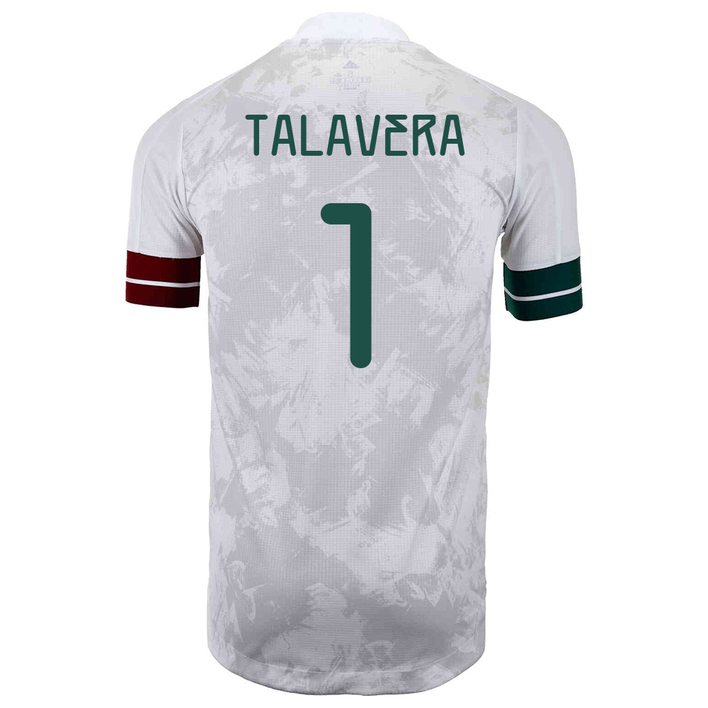Női Mexikói labdarúgó-válogatott Alfredo Talavera #1 Idegenbeli Fehér fekete 2021 Mez Póló Ing