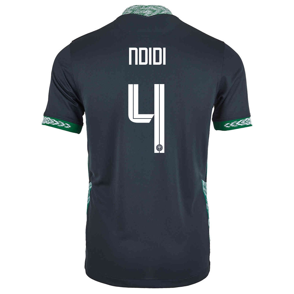 Női Nigériai labdarúgó-válogatott Wilfred Ndidi #4 Idegenbeli Fekete 2021 Mez Póló Ing
