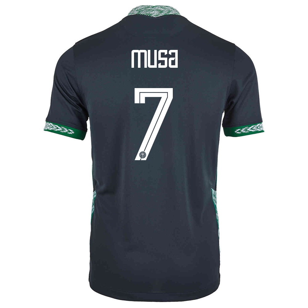 Női Nigériai labdarúgó-válogatott Ahmed Musa #7 Idegenbeli Fekete 2021 Mez Póló Ing