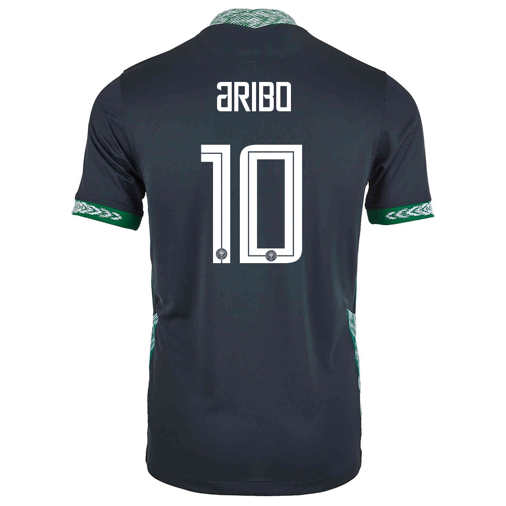 Női Nigériai labdarúgó-válogatott Joe Aribo #10 Idegenbeli Fekete 2021 Mez Póló Ing