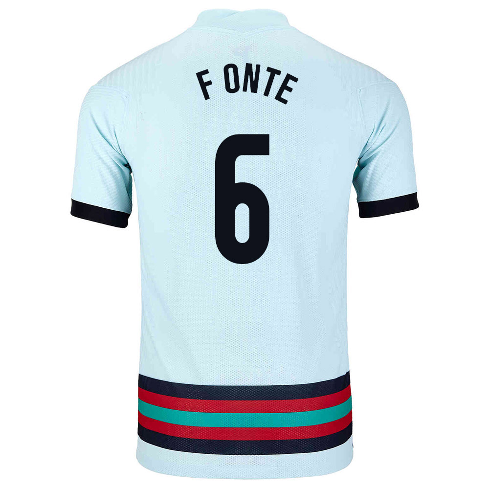 Női Portugál labdarúgó-válogatott Jose Fonte #6 Idegenbeli Világoskék 2021 Mez Póló Ing