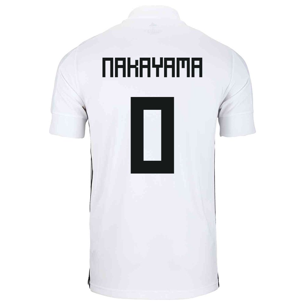 Női Japán labdarúgó-válogatott Yuta Nakayama #0 Idegenbeli Fehér 2021 Mez Póló Ing