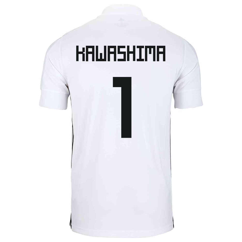 Női Japán labdarúgó-válogatott Eiji Kawashima #1 Idegenbeli Fehér 2021 Mez Póló Ing